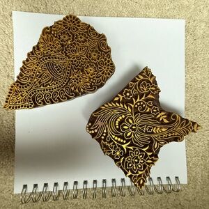 Intricate Wooden Stamps- Hand carved From India